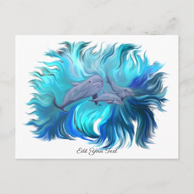 In the Dolphin School Postcard (Front)