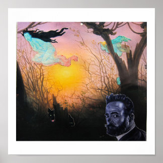 In the Early Evening: Frightening Things- Collage Poster