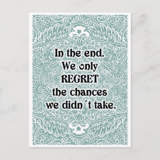 In the end - Positive Quote´s Postcard (Front)