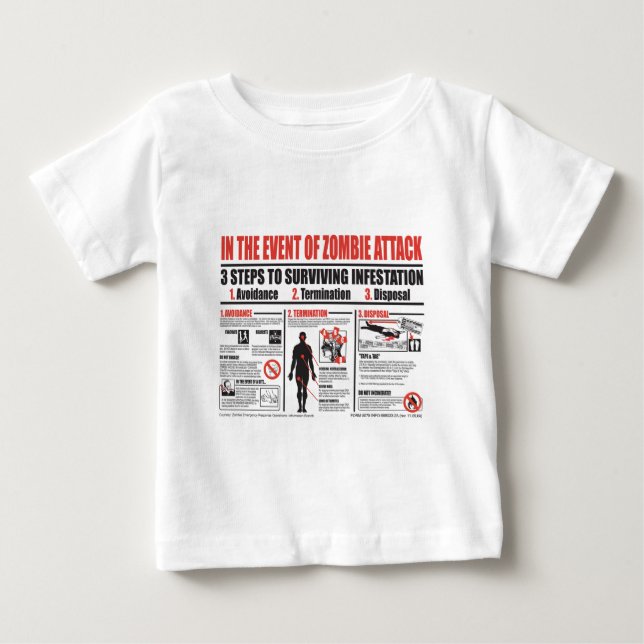 In The Event of Zombie Attack: T SHIRT (Front)