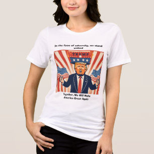 "In the Face of Adversity" Trump Sweatshirt Tri-Blend Shirt