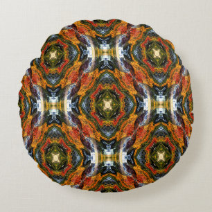 In the Fall.... Round Pillow