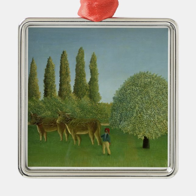 In the Fields, 1910 Metal Ornament (Front)