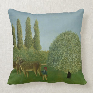 In the Fields, 1910 Throw Pillow
