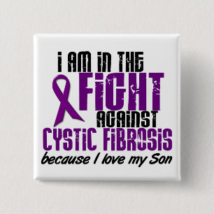 In The Fight Against Cystic Fibrosis SON 2 Inch Square Button