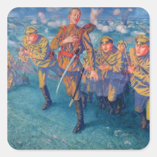 In the Firing Line, 1916 Square Sticker (Front)