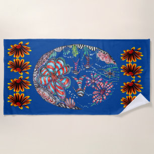 In the Fish Tank Beach Towel