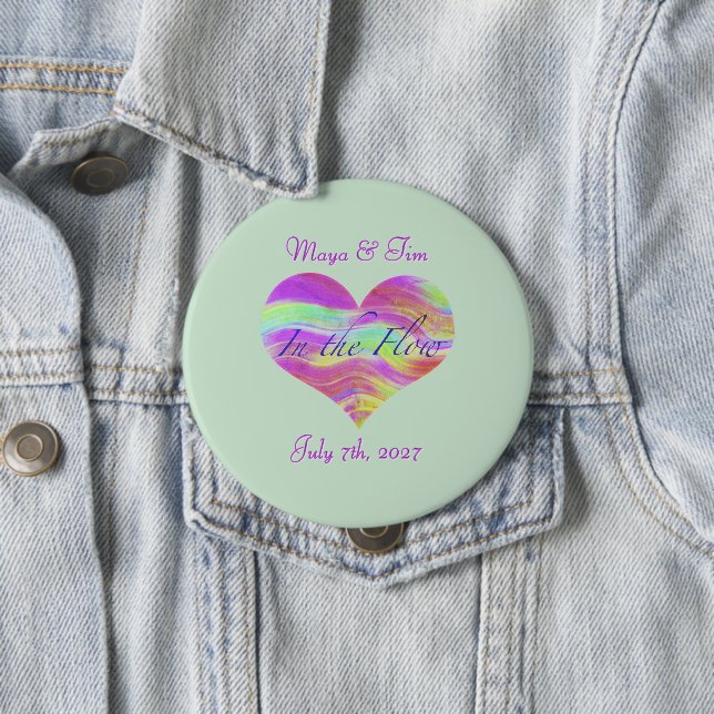 In the Flow of Love 4 Inch Round Button (In Situ)