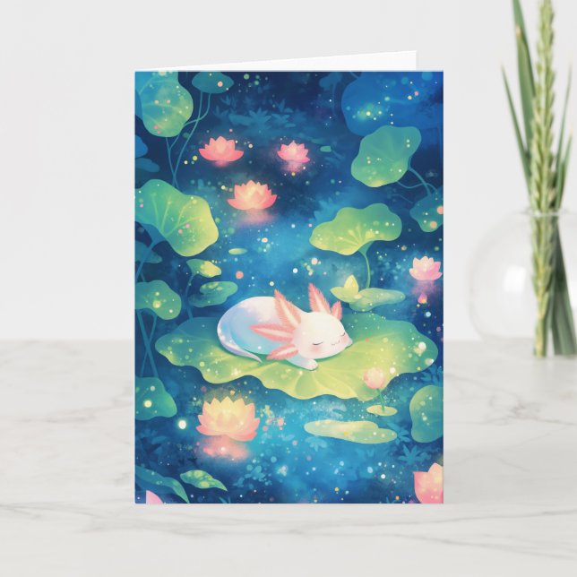 In the Flower Pond Axolotl Sweet Escape Card (Front)