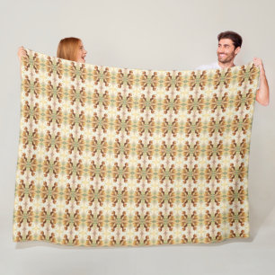 In the Footsteps of Floral Gold.2 Fleece Blanket