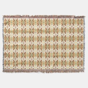 In the Footsteps of Floral Gold.2 Throw Blanket