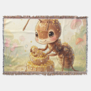 In the Footsteps of Floral Gold.2 Throw Blanket