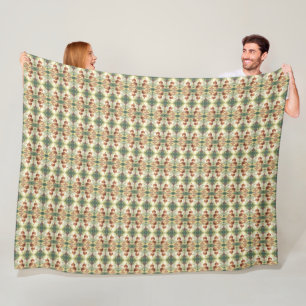 In the Footsteps of Floral Gold.5 Fleece Blanket