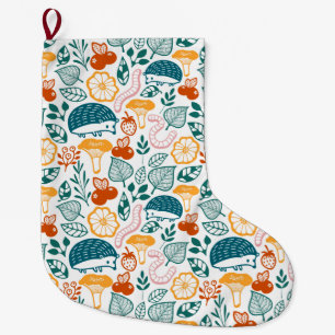 In the forest large christmas stocking