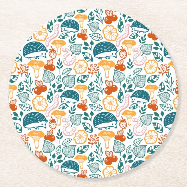 In the forest round paper coaster (Front)