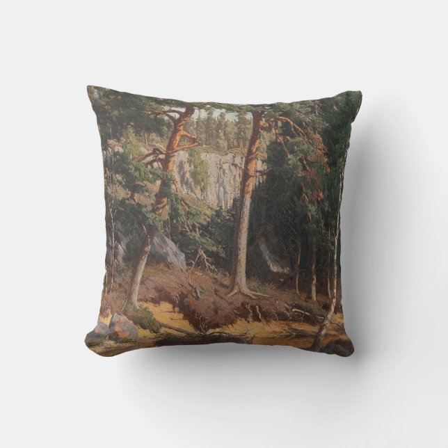 “In The Forest” throw pillow (Front)