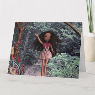 In the forest to meet up with my sister card