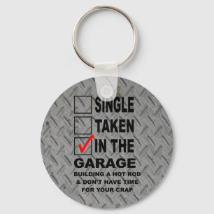 IN THE GARAGE BUILDING A HOT ROD KEYCHAIN