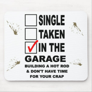 IN THE GARAGE BUILDING A HOT ROD MOUSE PAD