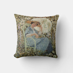 In the Garden, Giverny by Frederick Frieseke Throw Pillow