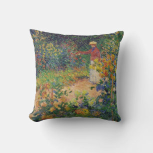 In the Garden, Monet Throw Pillow