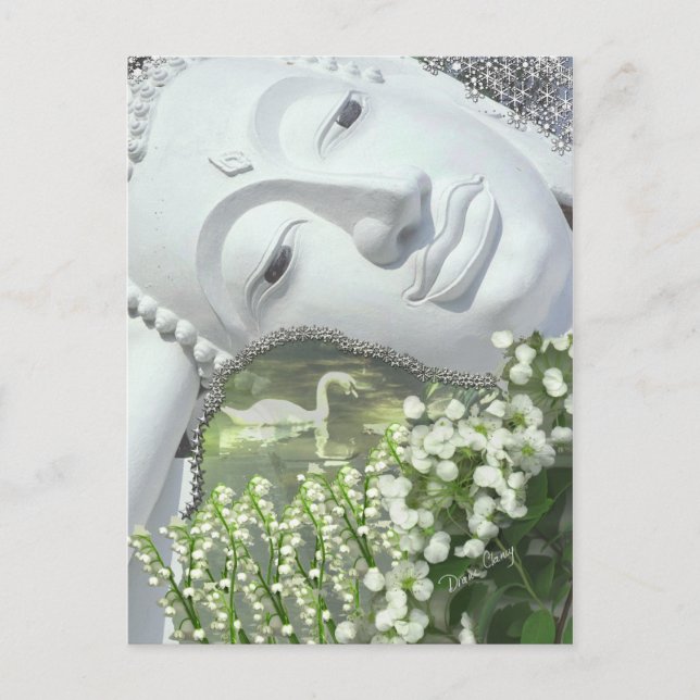 In the Garden - Quan Yin & Flowers Postcard (Front)
