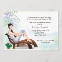 In The Garden Retirement Invitation
