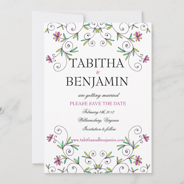 In the Garden - Save the Date (Front)