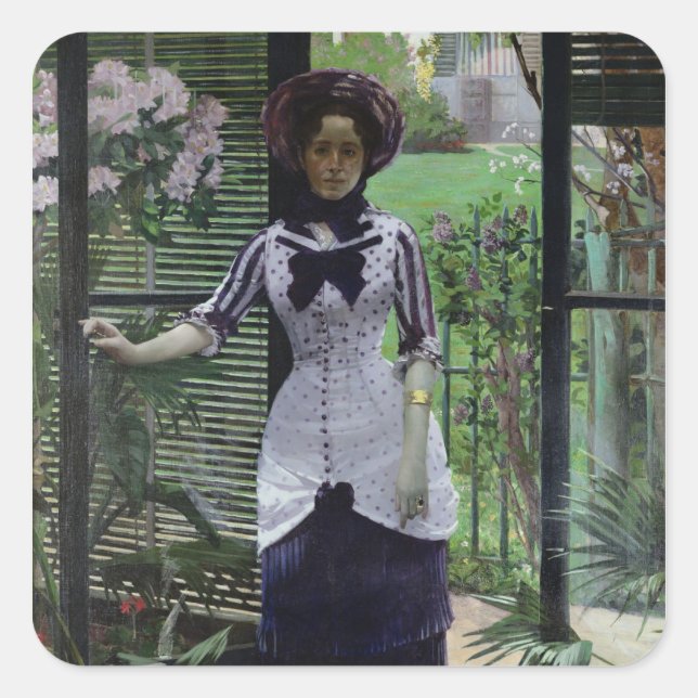 In the Greenhouse, 1881 Square Sticker (Front)