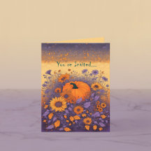 In the Hallowe'en Garden Invitation