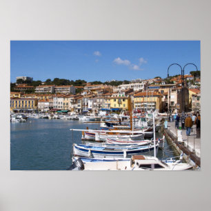 In the harbour in Cassis village. Fishing and Poster