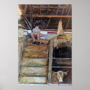 In the haystack/No palleiro/In the barn Poster