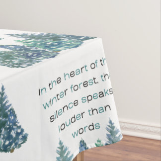 In The Heart Of The Winter Forest Tablecloth
