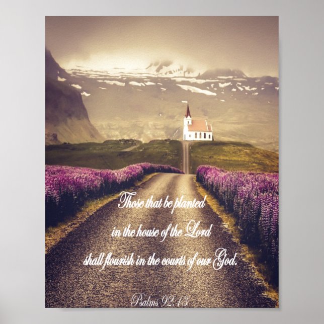 In the House of the Lord KJV Bible Verse Poster (Front)