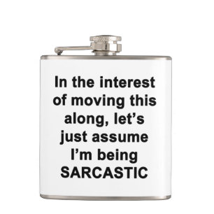 In The Interest of Moving this Along Hip Flask