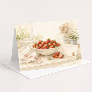 In the Kitchen Watercolor Note Card