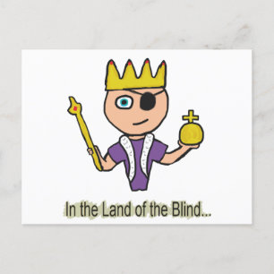 In The Land Of The Blind Postcard