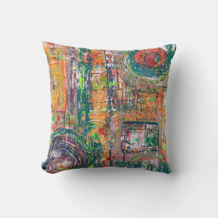 In the Leather 16 x 16 Poly Throw Pillow