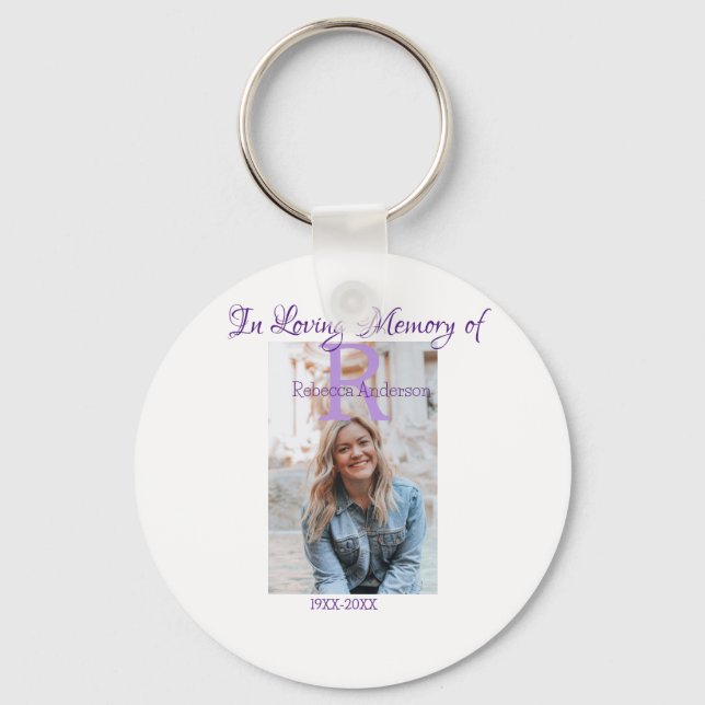 In the loving memory of memory keepsake add year n keychain (Front)
