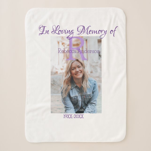 In the loving memory of memory keepsake add year n sherpa blanket (Front)