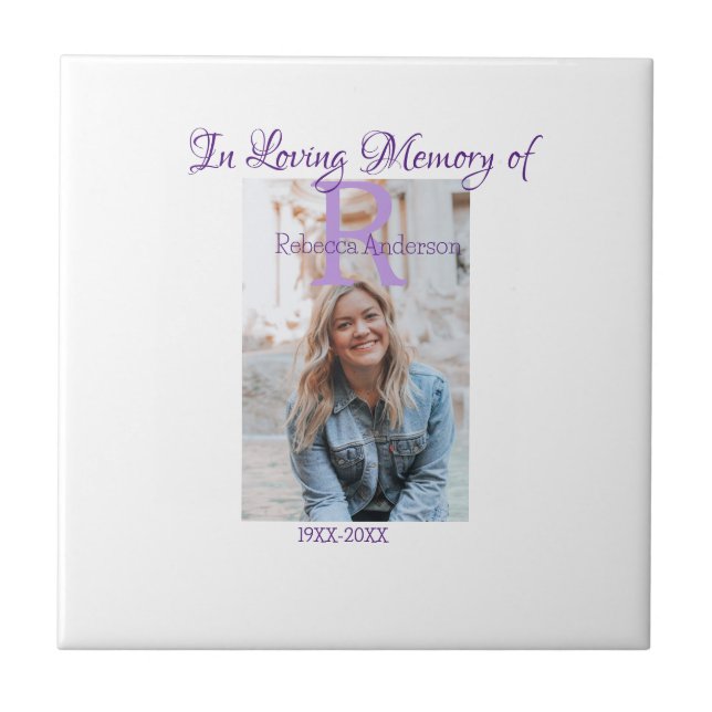 In the loving memory of memory keepsake add year n tile (Front)