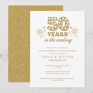 In The Making 50th Wedding Anniversary Invitation