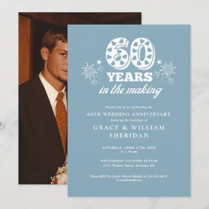 In The Making 60th Wedding Anniversary Photo Invitation
