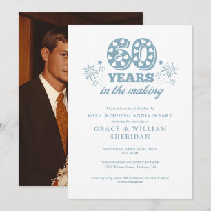 In The Making 60th Wedding Anniversary Photo Invitation
