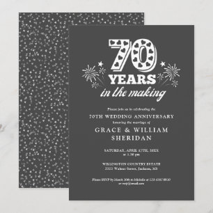 In The Making 70th Wedding Anniversary Invitation