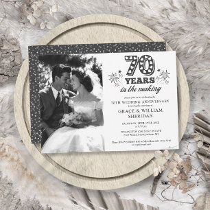 In The Making 70th Wedding Anniversary Photo Invitation