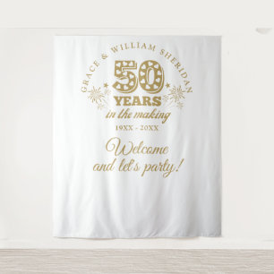 In The Making Gold 50th Anniversary Photo Prop Tapestry