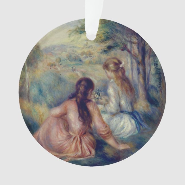 In the Meadow by Renoir:  Christmas  Ornament (Front)