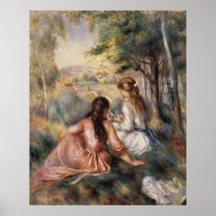 In the Meadow ~ Pierre-Auguste Renoir Poster