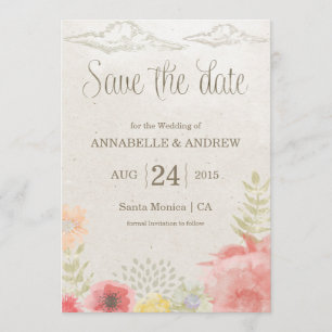 In the Meadow Summer Wedding Save the Date Card